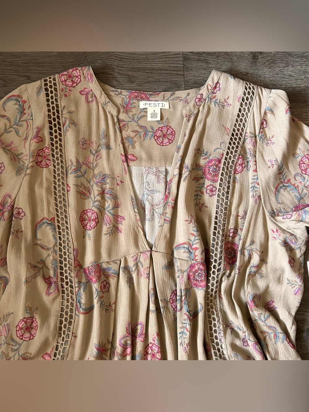 NWT Festive Western Torrid Festi Inset Gauze Tunic Size 3X - Picture 4 of 9